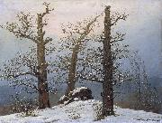 Caspar David Friedrich Dolmen in snow Spain oil painting artist